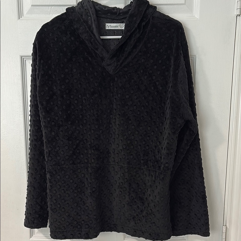 Black Fleece Hoodie Sweatshirt
